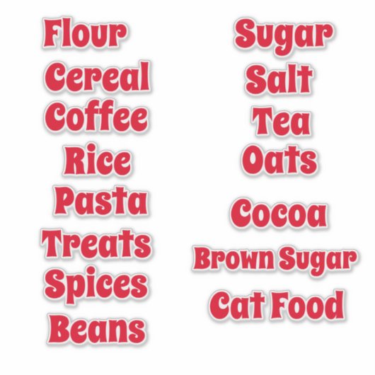 赤いはっきりしたカスタマイズ可能な食器用ビニールステッカー シール (正面)