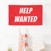 赤いはっきりした今採用バナー – カスタマイズ可能なビジネス 横断幕 (インサイチュ)