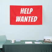 赤いはっきりした今採用バナー – カスタマイズ可能なビジネス 横断幕 (トレードショー)