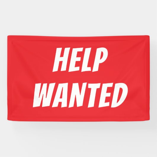 赤いはっきりした今採用バナー – カスタマイズ可能なビジネス 横断幕 (横)