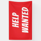 赤いはっきりした今採用バナー – カスタマイズ可能なビジネス 横断幕 (縦)