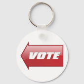 赤いはっきりした矢印の署名選挙キャンペーン投票 キーホルダー (裏面)