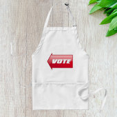 赤いはっきりした矢印の署名選挙キャンペーン投票 スタンダードエプロン