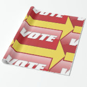赤いはっきりした矢印の署名選挙キャンペーン投票 ラッピングペーパー (アンロールド)