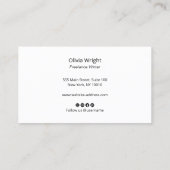 赤いはっきりした署名スクリプトタイポグラフィ 名刺 (裏面)