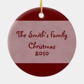 赤いゆっくり進られたトナカイのクリスマスのオーナメント セラミックオーナメント (裏面)