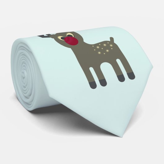 赤いゆっくり進られたトナカイ ネクタイ (ロール)