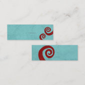 赤いらせんの手動揺して作り名刺 スキニー名刺 (正面/裏面)