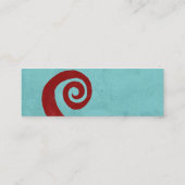 赤いらせんの手動揺して作り名刺 スキニー名刺 (裏面)