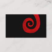 赤いらせんの手動揺して作り名刺 名刺 (裏面)