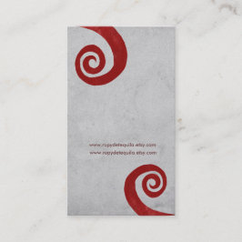 赤いらせんの手動揺して作り名刺 名刺