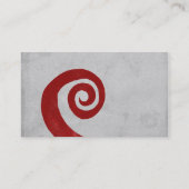 赤いらせんの手動揺して作り名刺 名刺 (裏面)