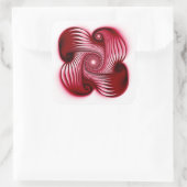 赤いらせん状図形 スクエアシール (バッグ)