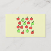 赤いりんごおよび緑のりんご、パターン 名刺 (裏面)