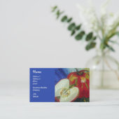 赤いりんごのフルーツの名刺 名刺 (スタンド正面)