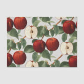 赤いりんごのヴィンテージの植物の水彩画 薄葉紙 (正面)