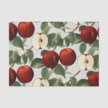 赤いりんごのヴィンテージの植物の水彩画