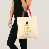 赤いりんごの先生トートバッグ | Keep Calm and teach トートバッグ (正面(商品))