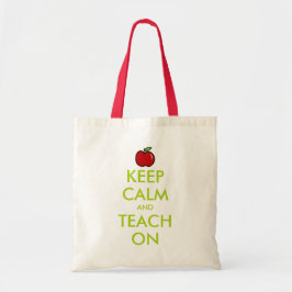 赤いりんごの先生トートバッグ | Keep Calm and teach トートバッグ