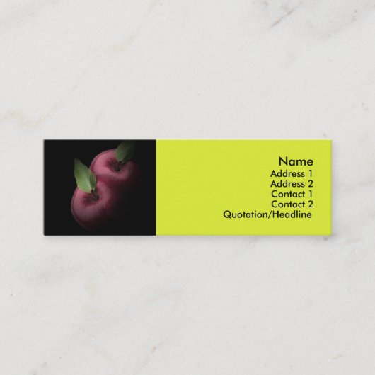 赤いりんごの名刺 スキニー名刺 (正面)