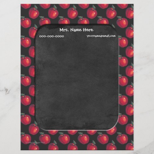 赤いりんごの黒板 レターヘッド (正面)