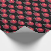 赤いりんごの黒 ラッピングペーパー (角)