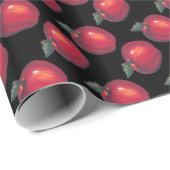 赤いりんごの黒 ラッピングペーパー (ロールコーナー)
