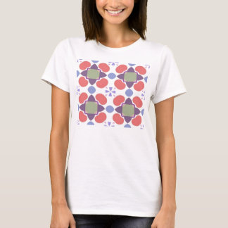赤いりんごパターン Tシャツ