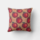 赤いりんごブラウン クッション (裏面)