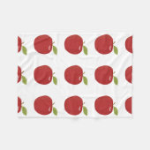 赤いりんご フリースブランケット (正面(横))