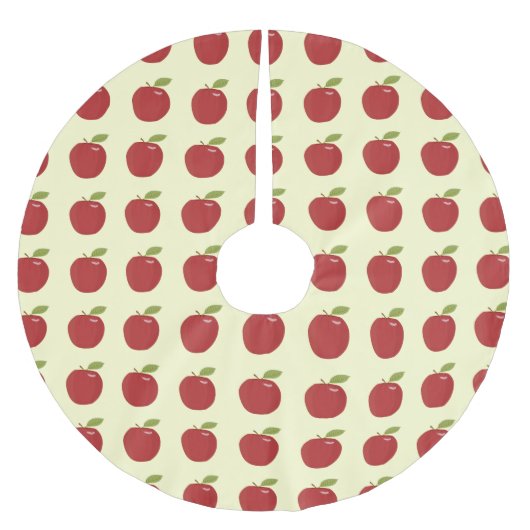 赤いりんご ブラッシュドポリエステルツリースカート (正面)