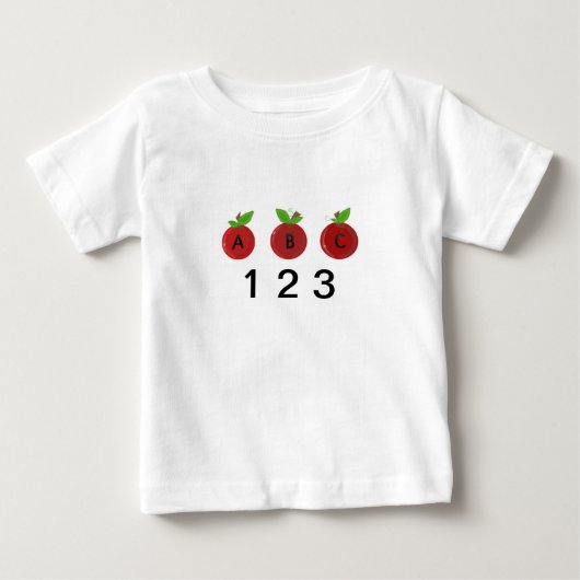 赤いりんご ベビーTシャツ (正面)