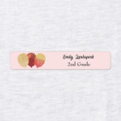 赤いアイロングリッターパーティーバルーンのラベル ラベル (デザイン1)