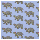 赤いアカアシガメ ファブリック (見本)