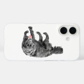 赤いアクセントがかわいい忠犬 Case-Mate iPhoneケース (裏面 (横))