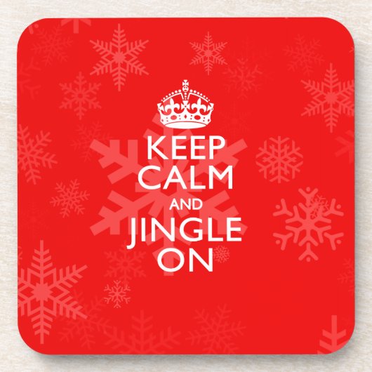 赤いアクセントの平静そしてジングルを保って下さい コースター (正面)