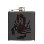 赤いアクセントの黒い蠍 フラスク (正面)