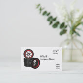 赤いアクセント車の縁 名刺 (スタンド正面)