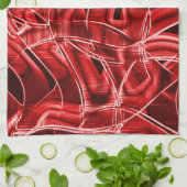 赤いアクリルの残りテープを交差させて重ねる キッチンタオル (折り畳み)