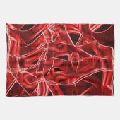 赤いアクリルの残りテープを交差させて重ねる キッチンタオル (横)