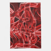 赤いアクリルの残りテープを交差させて重ねる キッチンタオル (縦)