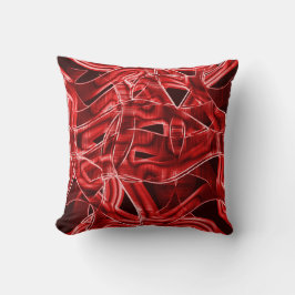 赤いアクリルの残りテープを交差させて重ねる クッション