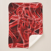 赤いアクリルの残りテープを交差させて重ねる シェルパブランケット (正面)