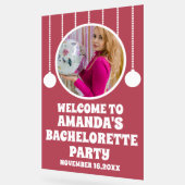 赤いアクリルフォトバチェロレッテウェルカムサイン アクリルサイン (傾斜)