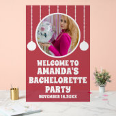 赤いアクリルフォトバチェロレッテウェルカムサイン アクリルサイン (ウェディング)