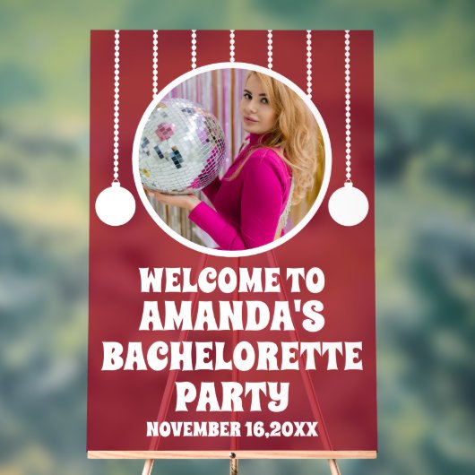 赤いアクリルフォトバチェロレッテウェルカムサイン アクリルサイン (ニュートラル)