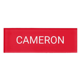 赤いアクリル名タグプロフェッショナルバッジマグネティック 名札