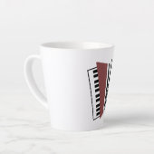 赤いアコーディオン カフェラテマグ (左アングル)