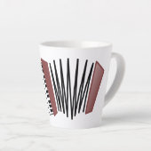 赤いアコーディオン カフェラテマグ (右アングル)