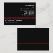 赤いアスタリスク線（アウトライン） – 黒 名刺 (正面/裏面)